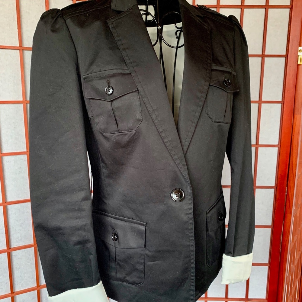 H&M Versatile Black Sheen Blazer NWOT - Picture 3 of 7